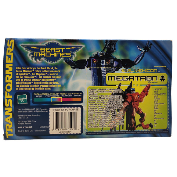 Vintage Transformers Beast Machines Megatron Dragon Hasbro 1999 Displayed - Picture 3 of 4